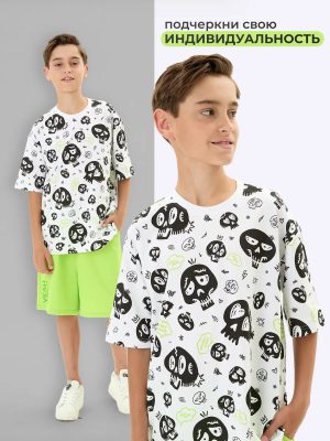 Футболка детская oversize с принтом